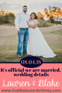 It's official we are married, wedding details